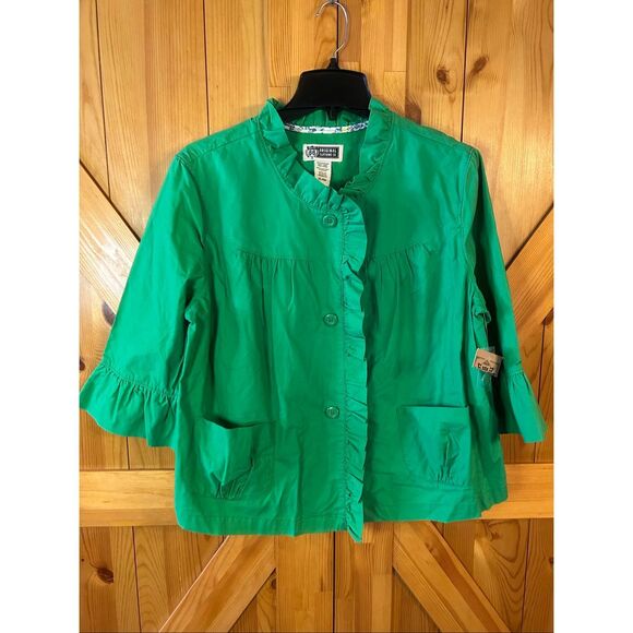 VINTAGE Route 66 Button Up Jacket Green 3/4 Sleeves NWT Size XL (5598) - Picture 1 of 5